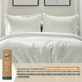 thumbnail image 3 of 2 Pcs Cooling Twin Duvet Cover Set with 8 Corner Ties, White, 3 of 10