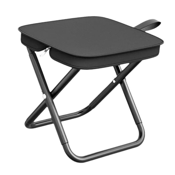 Taburete de Camping Perfecl Silla Pequeña Plegable Ligero Negro