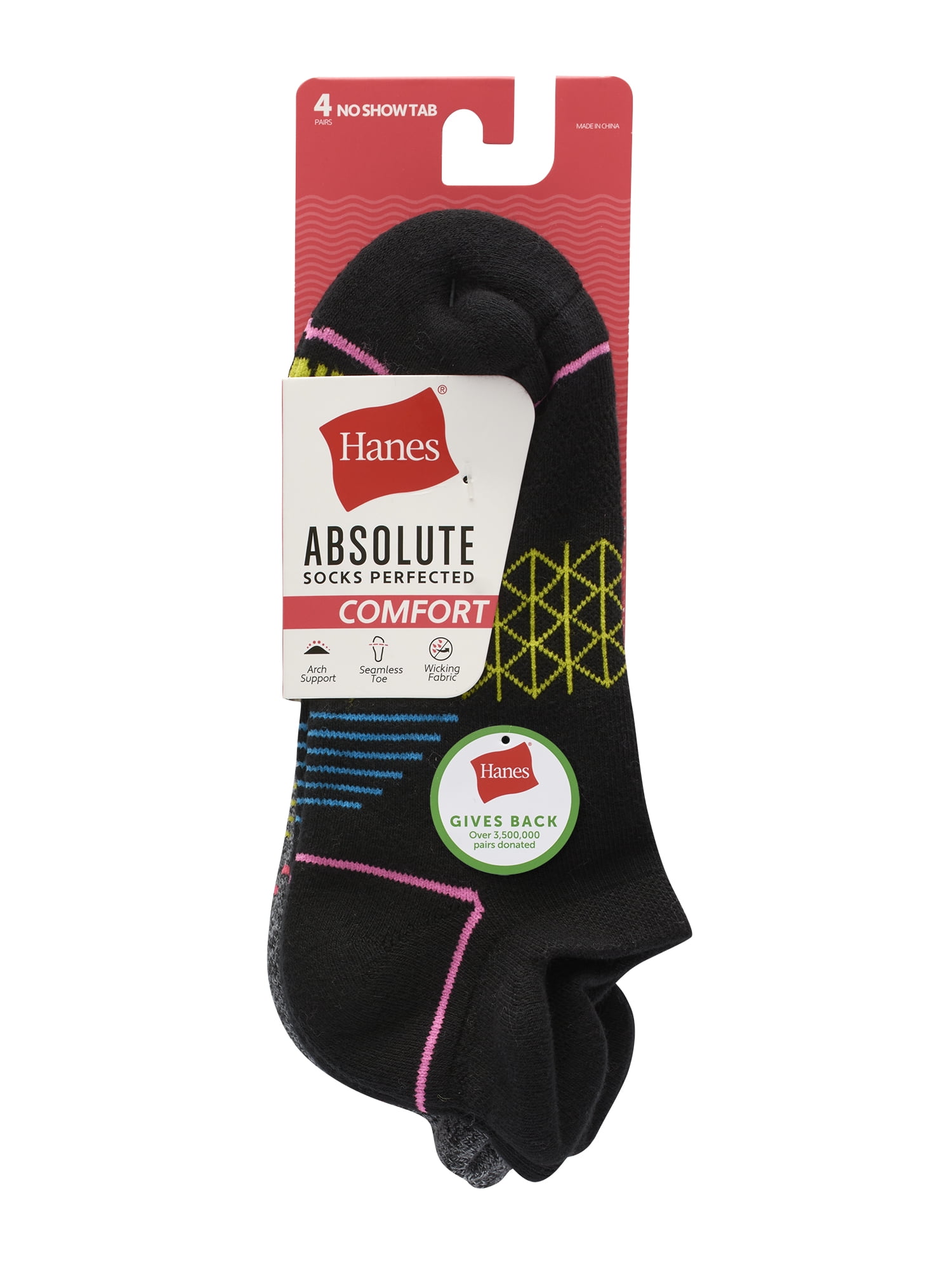 Hanes Women's Heel Shield Socks, Absolute Comfort, 4-Pack, Size 5-9