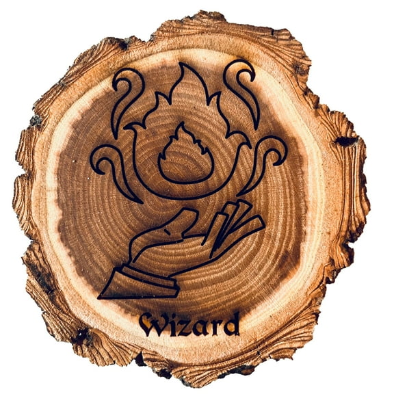 Dungeons and Dragons Real Wood Wizard DnD Coaster | DnD Accessories | DnD Gift for Men | Dungeon Master Gift | DnD Stuff | D&D Gifts