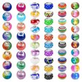 thumbnail image 2 of GKNET 100pcs Assorted European Beads Colorful Glass/Resin Large Hole Spacer Bead-Mixed #44 (14x8.5mm), 2 of 6