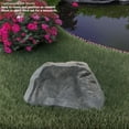 thumbnail image 3 of Gardenised Fake Garden Rock Cover Decorative Natural Faux Stone  for Outdoor Landscaping Ideal for Hiding Irrigation Valve Water Pump Pipe Electrical Boxes & Cable in Yard or Lawn, Squarish Odd Rock, 3 of 8