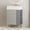 Matte Gray, variant on Tcbosik 21.6" Bathroom Vanity with Ceramic Sink, Floor Standing Storage Cabinet with Side Storage and Soft Closing Door for Washroom, Restroom, White