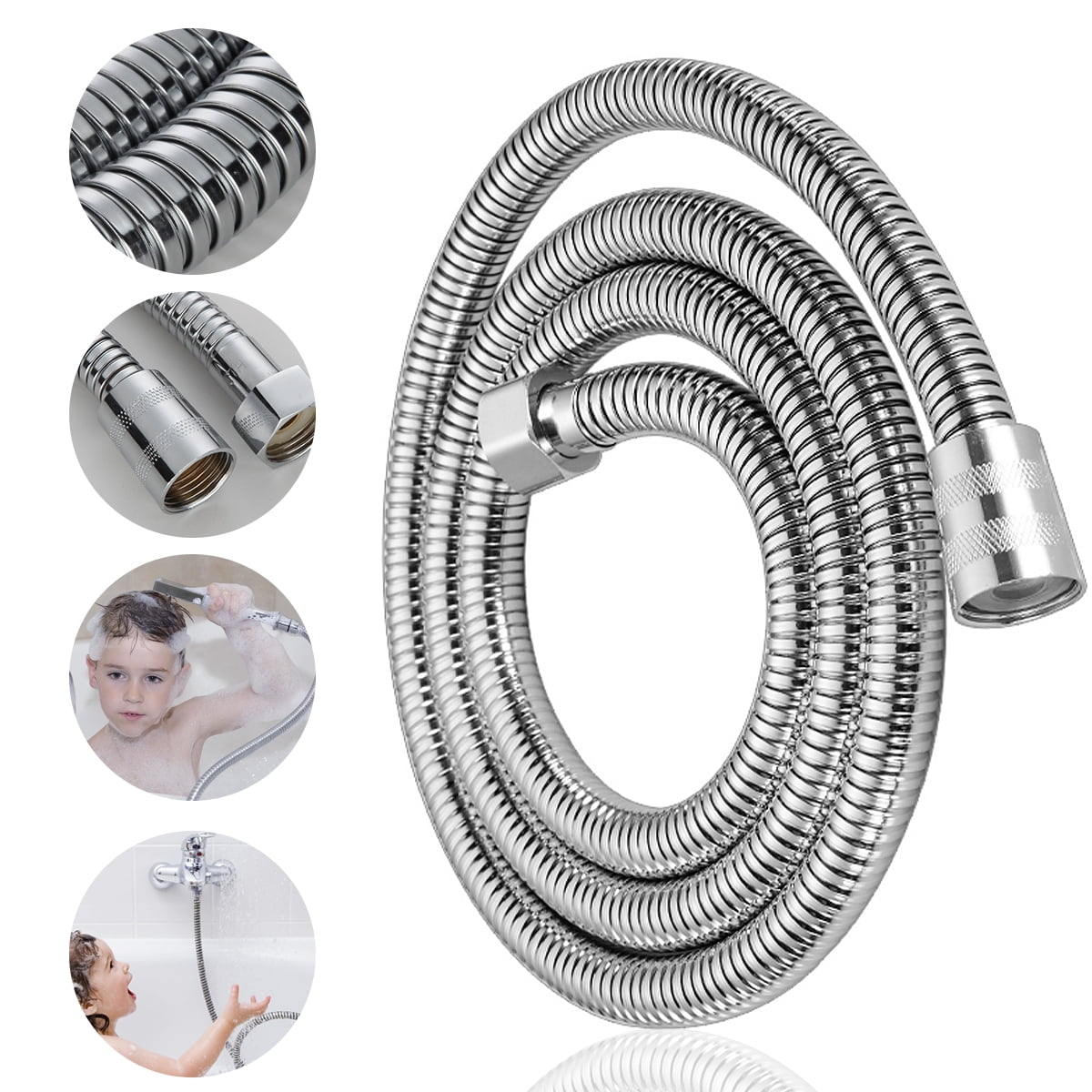 Purelux 100 Inch Extra Long Double Lock Stainless Steel Replacement Shower Hose for sale online 