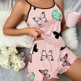 thumbnail image 1 of Butterfly Print Pajama Set, Lettuce Trim Cami Top & Elastic Waistband Shorts, Women's Sleepwear & Loungewear, 1 of 5