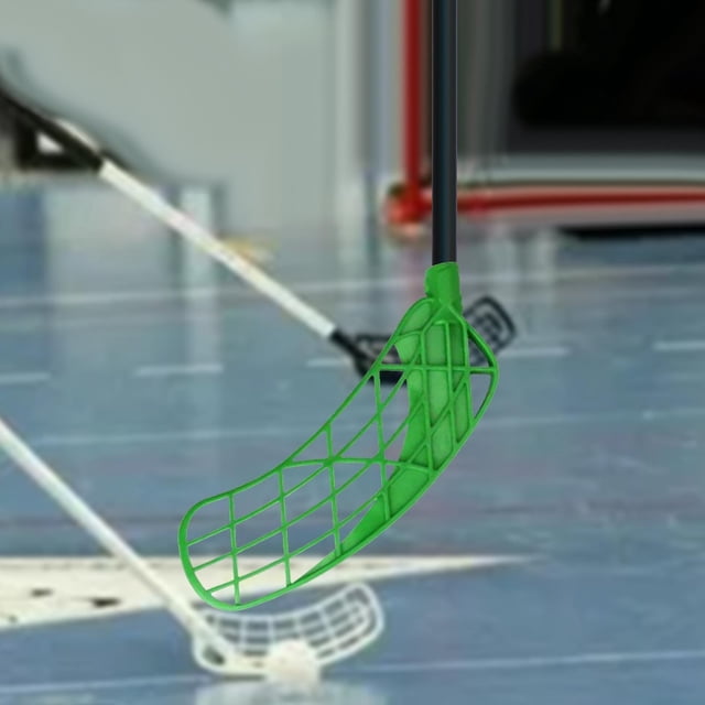 Hoja de Floorball, hoja de palo de hockey en línea, PE ligero de fácil instalación para 18 mm Mano derecha verde