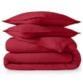 thumbnail image 3 of Bare Home Flannel Duvet Cover Set - 100% Flannel Cotton - Double Brushed - Queen, Red, 3 of 10