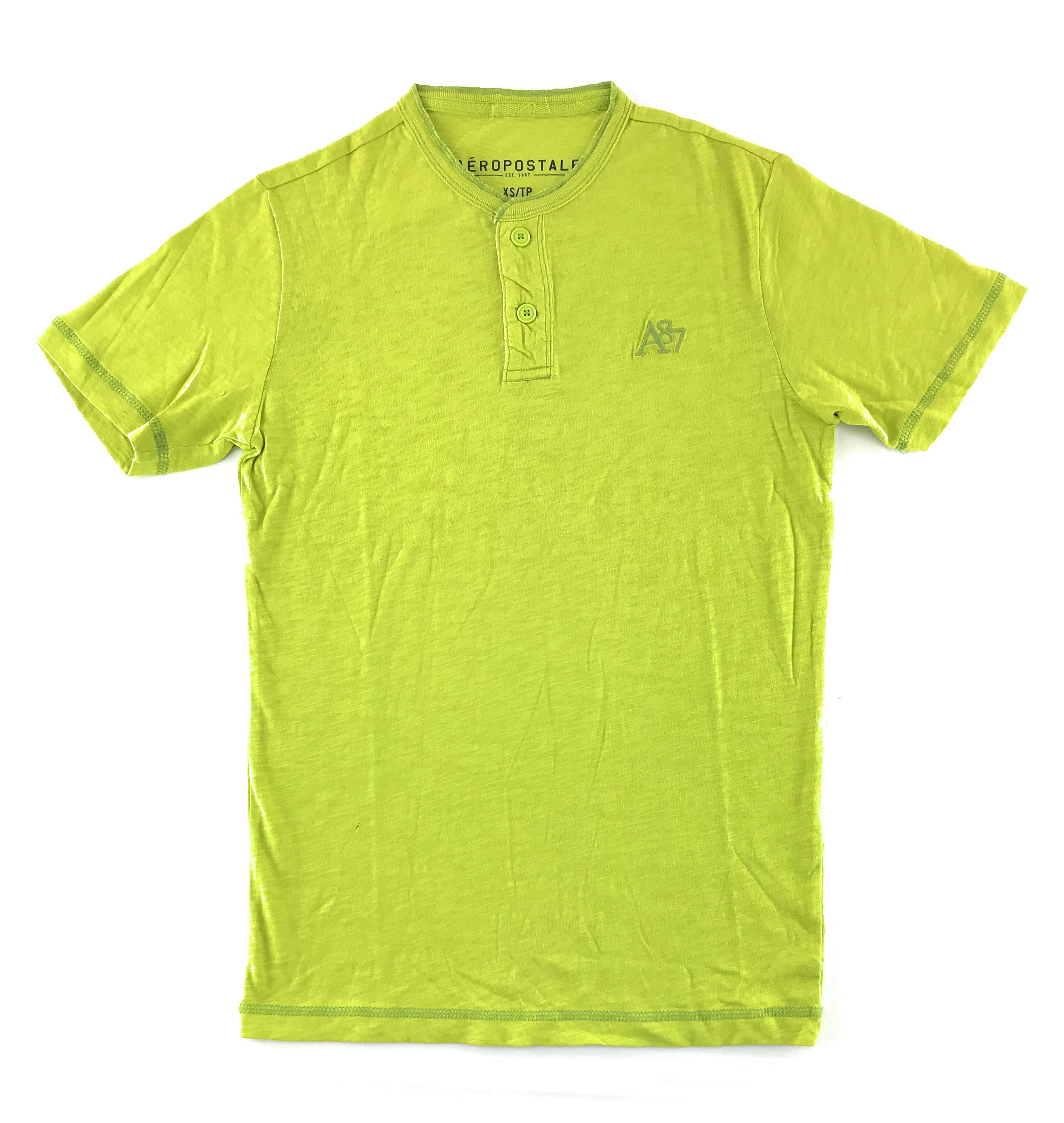 Aeropostale Mens Solid Henley Shirt