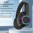 thumbnail image 2 of Wireless Noise Reducing Over-Ear Headphones, Bluetooth 5.1 with Microphone, Foldable Design with Soft Earmuffs for Work, Gaming, Travel, 2 of 8