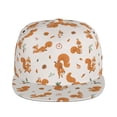 thumbnail image 2 of Fotbe Cute Squirrel Fall Flat Bill Visor Cap Classic Snapback Hat Polyester Foam Trucker Hat Trucker Cap Adjustable Baseball Cap, 2 of 9
