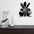 thumbnail image 4 of Reloj de pared con grabación de vinilo musical, reloj de pared de vinilo con cubiertos, reloj de vinilo, decoración de pared para sala de estar, regalos únicos para amantes de la, 4 of 5