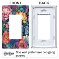 thumbnail image 3 of Yayeee Rocker Switch Wall Plate 1-Gang 4.6"x2.9" Home Decorative Outlet Cover, Ethereal Floral Harmony, 3 of 6