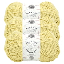 Lion Brand Yarn Feels Like Cuddles Cornsilk Bulky Polyester Yarn 3 Pack