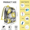 thumbnail image 5 of Large Floral Print Backpack for School College, Sunflower Design Bookbag with Laptop Sleeve for Students, Durable Campus Backpack for Everyday Commuting Work Travel, Flowers Gift Idea, 5 of 5