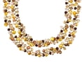 thumbnail image 2 of Captivating Fashion Yellow Tone Pearls Crystals Silk Thread Bib Necklace, 2 of 3