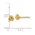 thumbnail image 2 of 925 Sterling Silver Gold-tone Polished Love Knot Post Earrings 5.8x5.8mm Wide Stud Earring for Women, 2 of 2
