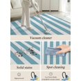 thumbnail image 5 of Cyan and White Striped Area Rug for Bedroom 3x5 Ft Gradient Geometric Super Soft fuzzy Throw Rug Non-Slip Fluffy Plush Indoor Floor Carpet for Living Room Nursery Home Decor, 5 of 8