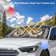 thumbnail image 3 of Renewold Windshield Sun Shade 2 Pieces Foldable Car Front Window Sunshade Universal Fit Most Cars SUV Truck Van, Southwestern American Tribal Tribal Wolf, 3 of 6