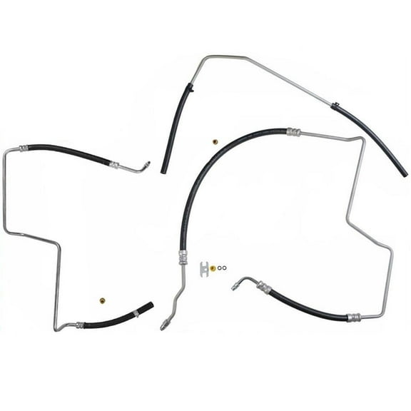 Power Steering Pressure Return Hose For 02-09 Trailblazer 4.2L Easy Install 3Pc