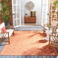 thumbnail image 3 of SAFAVIEH Courtyard Alina Geometric Quatrefoil Indoor/Outdoor Area Rug, Terracotta/Bone, 9' x 12', 3 of 14