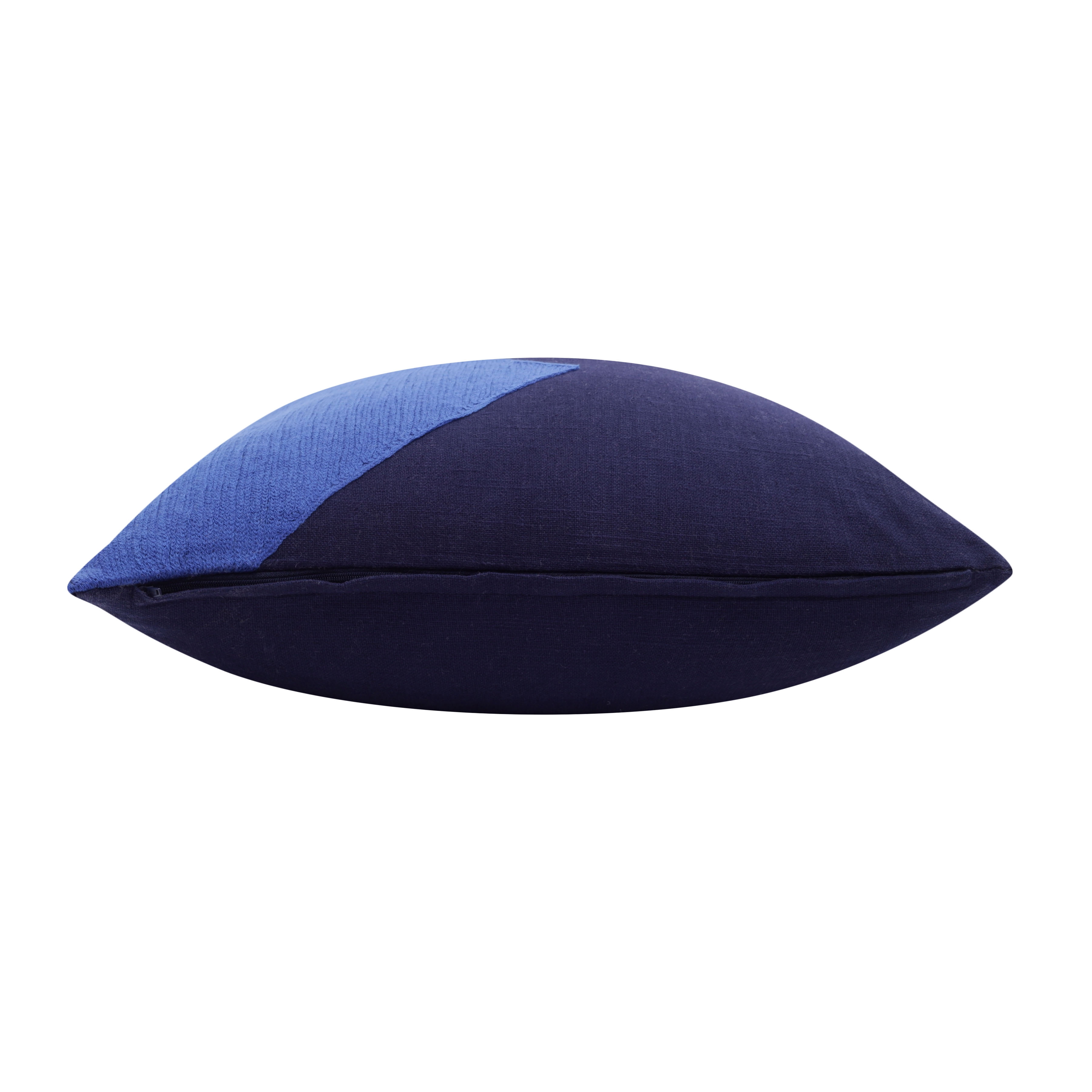 Harlow Hill Stacy Garcia Cobalt Blue/Navy Abstract 20" x 20" Cotton Adult Decorative Feather Filled Pillow