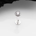 thumbnail image 2 of 14 Karat White Gold OneFit Threadless Bezel Set Gem Top Flat Back Stud Labret, 2 of 5