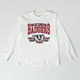 thumbnail image 3 of Women's Gameday Couture White Wisconsin Badgers Oversized Swift Strike Long Sleeve T-Shirt, 3 of 4
