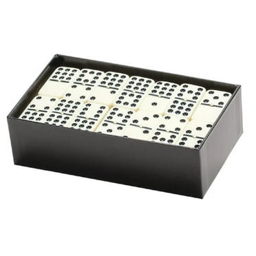 CHH 2312S Double 9 Jumbo Ivory Domino with Spinner in Black Box, 8.25-inch Length