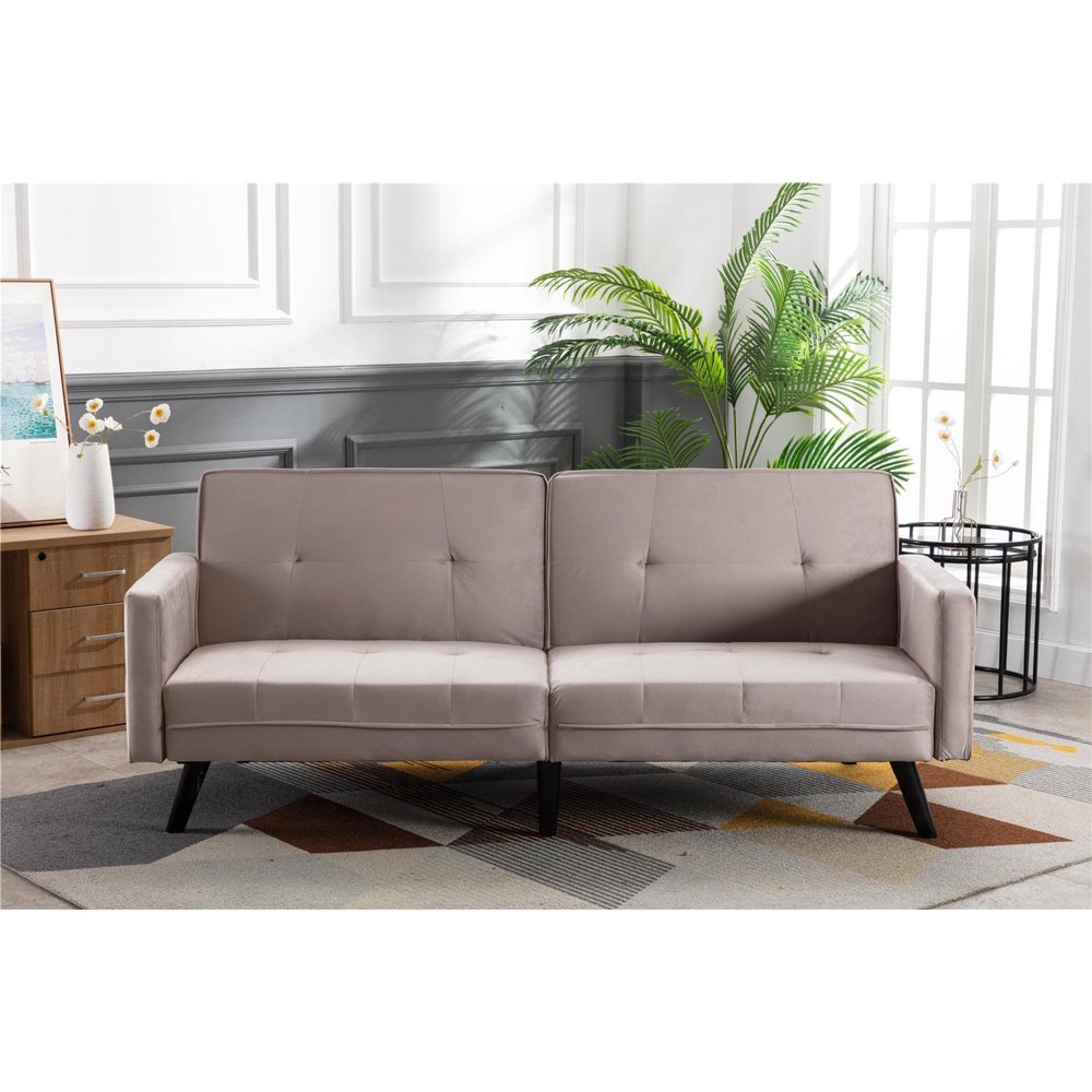 Convertible Futon Sofa Bed, Adjustable Recliner Couch for Living Room