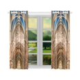 thumbnail image 2 of BSDHOME Church Window Curtain Home Decor Kitchen Curtain 26x39 inches (Two Pieces), 2 of 3