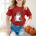 thumbnail image 2 of Gubotare Toddler Halloween Shirt Baby Boy Girls Pumpkin Tshirts Kids Fall Spooky Season Short Sleeve Tee Tops Short Sleeve Halloween Shirt for Boys (Red,3-4 Years), 2 of 5