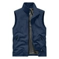 thumbnail image 4 of Lenago Jackets Size M-5XL,Men's Lightweight Jackets Full Zip Up Light Coat Laydown Collar Jacket Outdoor Fishing Jacket with Zip Pockets Sleeveless Stand-up Collar Top Waistcoat, 4 of 9