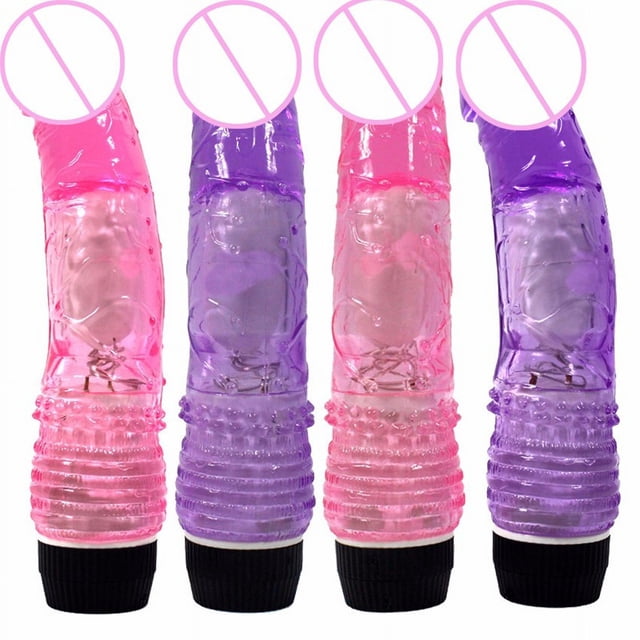 Productos sexuales para adultos Crystal single shock 19cm pene vibrador masculino giro perlas