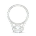 thumbnail image 4 of 2.00Ct Cushion Cut Moissanite Halo & Cathedral 2mm Pavé Engagement Ring, 14K White Gold, US 4.5, 4 of 7