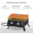 thumbnail image 3 of 2-Burner Propane Gas BBQ Grill, Portable Tabletop Outdoor Barbecue with Lid, Thermometer & Foldable Legs, Carbon Steel Smoker for Camping, Picnic, Backyard, Black, 22.4" L, 3 of 7