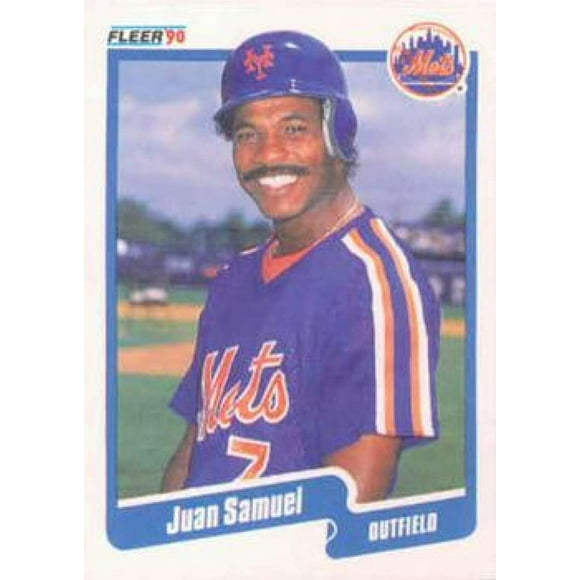 1990 Fleer Baseball 215 Juan Samuel New York Mets