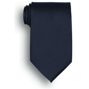 Solid Color Silk Tie - Navy Blue