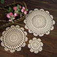 thumbnail image 4 of Yannee 18 Inch Vintage Table Cloth Hand Crochet Lace Cotton Placemat Table Cover Heat Insulation Pads, 4 of 5
