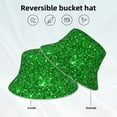 thumbnail image 5 of Easygdp Green Glitter Double-Sided Reflective Fisherman Hat,Sun Visor,Casual Hat,Fluorescent Hat,Suitable For Outdoor And Night Walking,Unisex, 5 of 9