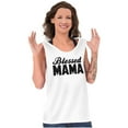 thumbnail image 3 of Blessed Mama Grateful Thankful Mother Womens Plus Size Graphic Tank Top Brisco Brands 3X, 3 of 5