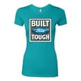 thumbnail image 2 of Wild Bobby, Ford Built Tough, Cars and Trucks, Women Slim Fit Junior Tee, Tahiti Blue, Small, 2 of 4