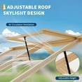 thumbnail image 3 of 8 x 6 FT Wooden Greenhouse, Walk-in Greenhouses with Polycarbonate Panels, Lockable Door, Wood Frame & Adjustable Vent for Backyard Gardening, 3 of 9