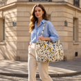 thumbnail image 6 of Gocvo Multiple Pockets Corduroy Bag, Large Tote Bag for Women, Ladies Bag Casual Hobo Handbags(Lemon Hummingbird), 6 of 11