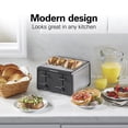 thumbnail image 3 of Hamilton Beach 4-Slice Toaster, Wide Slots, Bagel Function, Toast Boost, & Crumb Tray, Stainless Steel, 3 of 11