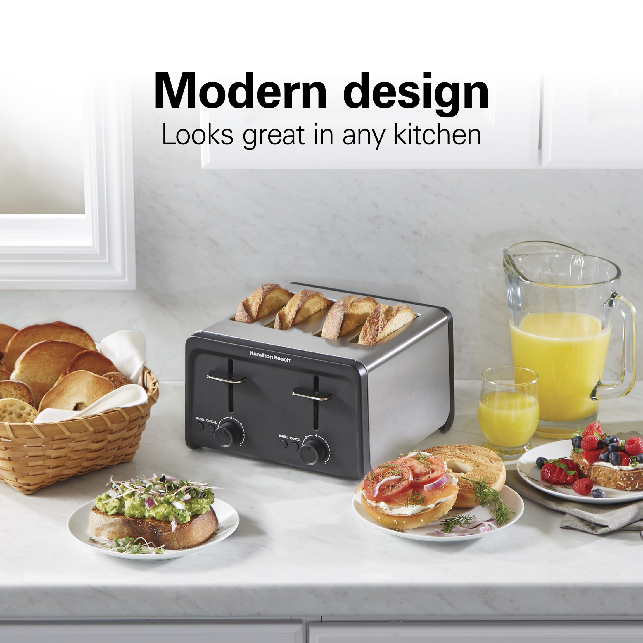Hamilton Beach 4-Slice Toaster, Wide Slots, Stainless Steel photo 2