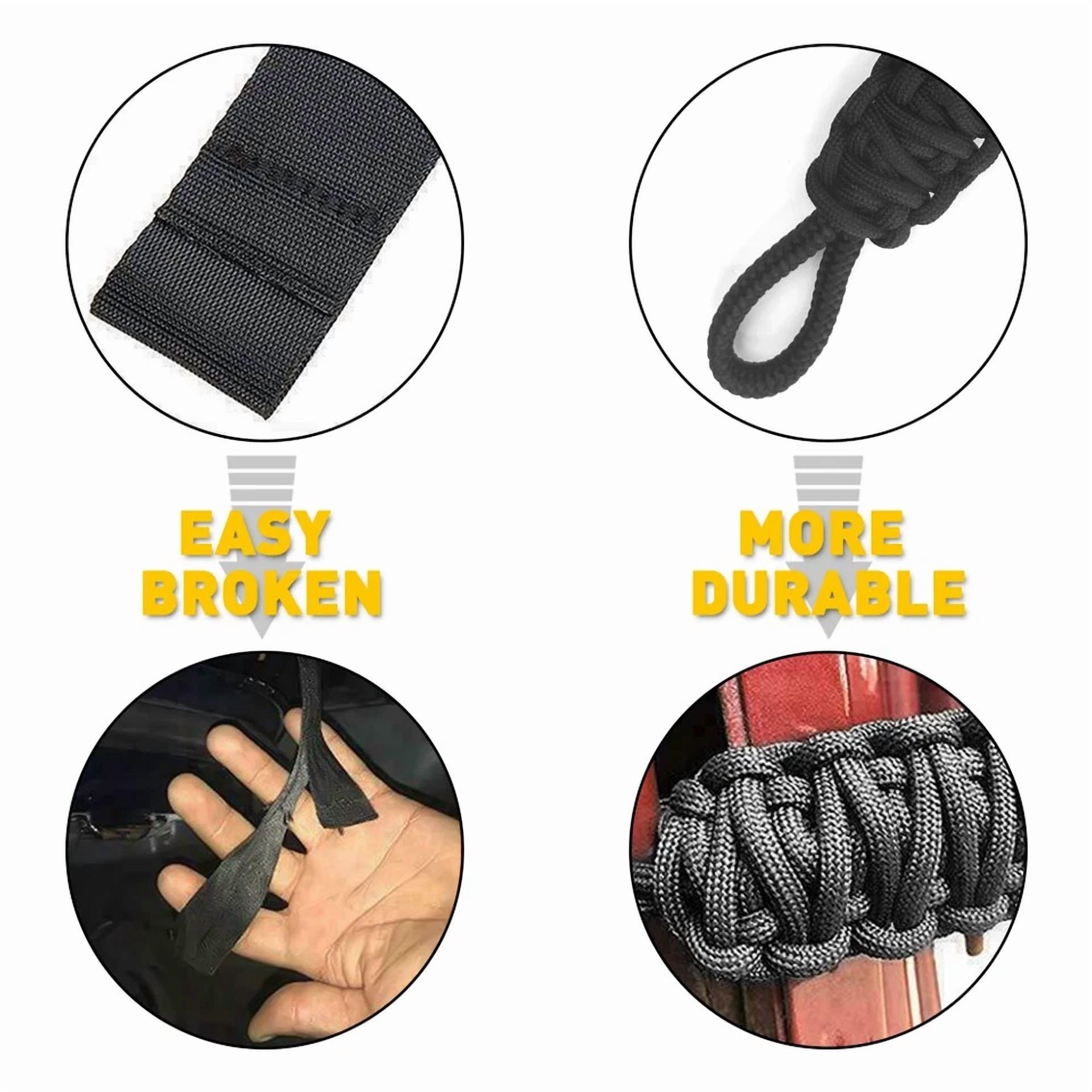 2X Car Door Limiting Straps Belt Set Accessories For Jeep Wrangler Jk/Yj/Tj/Jl