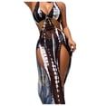 thumbnail image 1 of Kcodviy 2025 European and Three Bikini Top Piece Two Piece Bikini Set with Ruffle Cover Up Swimsuit Bathing Suit, 1 of 7
