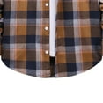 thumbnail image 7 of Men's Coats Jackets Autumn Winter Plaid Stitching Long Sleeved Casual Hooded Jacket Top, 7 of 7