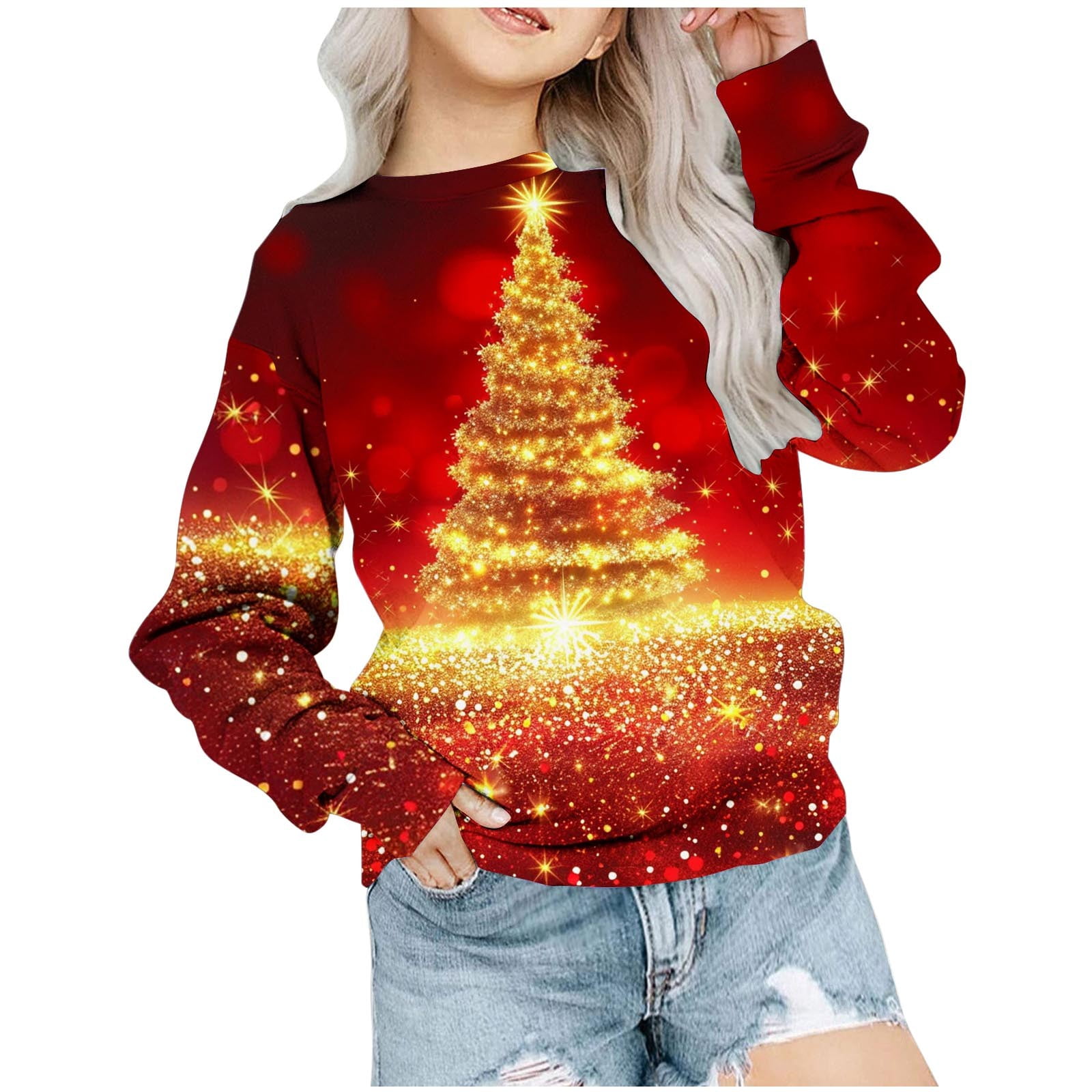 COM1950s Chemise de Noël pour Garçons, Chemises de Noël pour