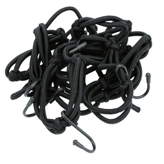 Universal Elastic Cargo Net with Secure Hook Fastening System for Motorcycle and Luggage Transport